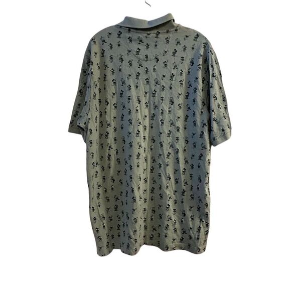 Disney Men's Polo Shirt L Green Mickey Mouse Print Short Sleeve - Picture 8 of 11